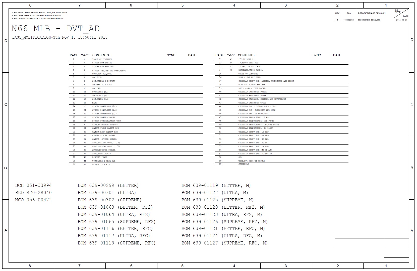 Schemat Apple iPhone 6S Plus N66 MLB + RADIO_MLB_MIMO 820-28040 051